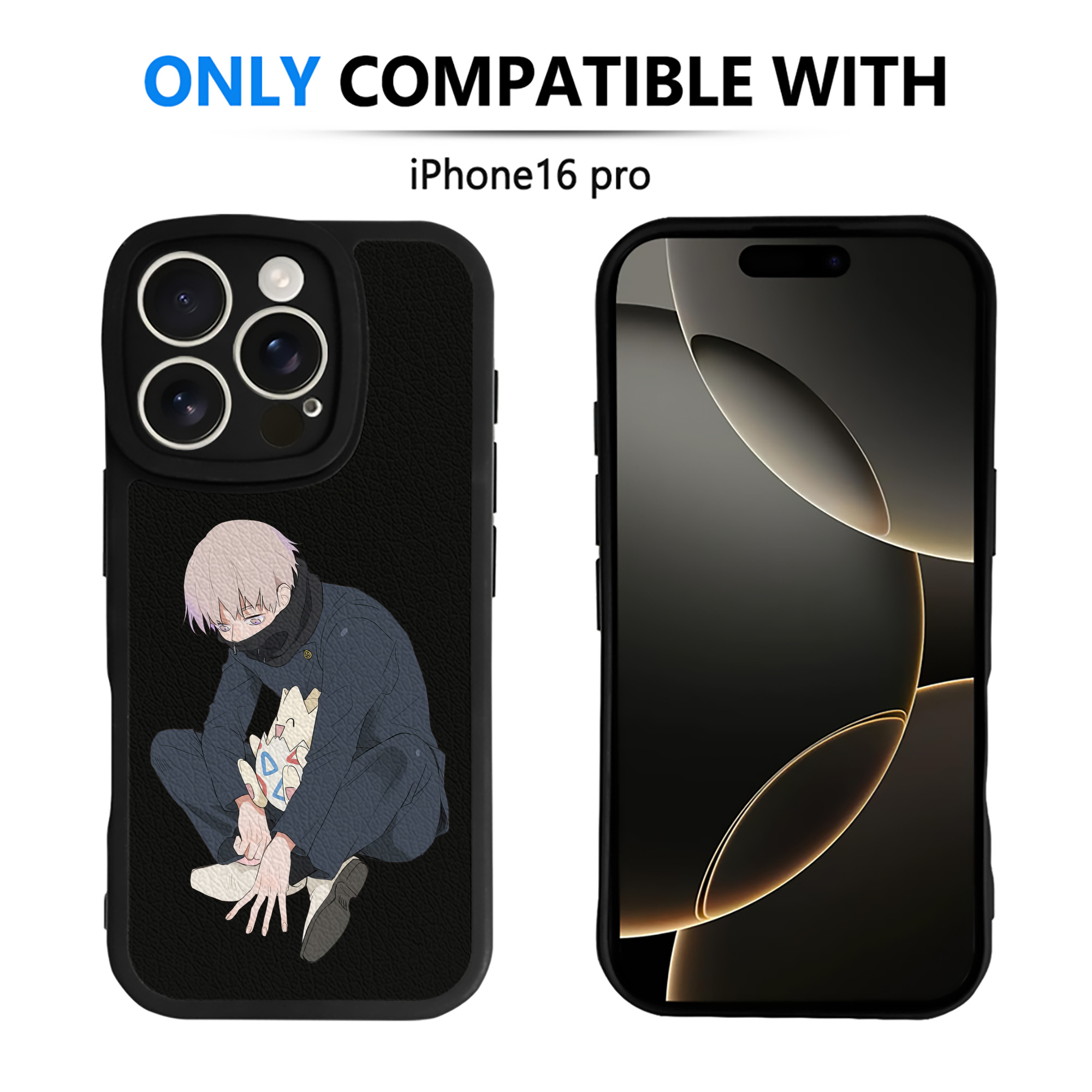 （画像用） 呪術廻戦 Jujutsu Kaisen 【iPhone 16シリーズ対応】シリコンスマホケース（レザー調） 材質：シリコン